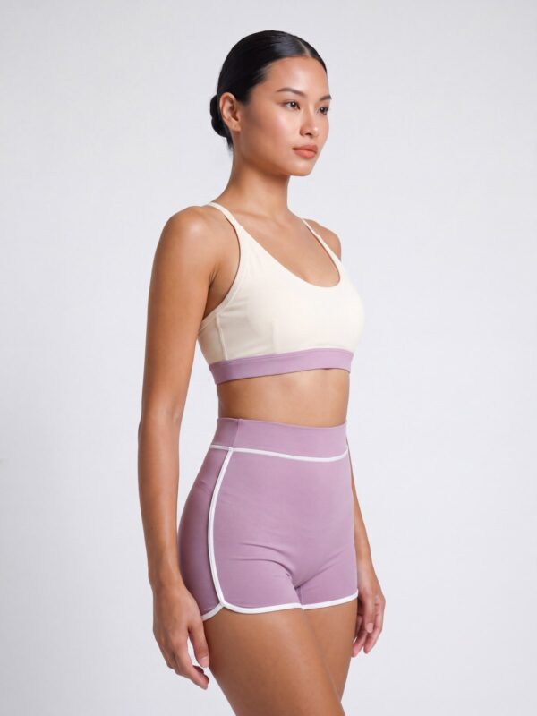 Leda Sport Cala High-Waist Boyshort Swim Bottom Wildrose